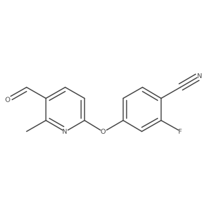 2-Fluoro-4-(5-formyl-6-methyl-pyridin-2-yloxy)-benzonitrile Structure