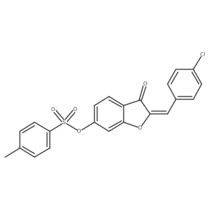 (2Z)-2-(4-chlorobenzylidene)-3-oxo-2,3-dihydro-1-benzofuran-6-yl 4-methylbenzenesulfonate结构式