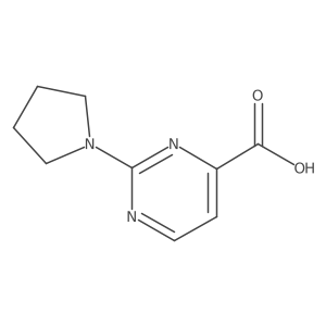 2-(Pyrrolidin-1-yl)pyrimidine-4-carboxylic acid结构式