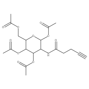 2-[(1-Oxo-4-pentynyl)amino]-1-O,3-O,4-O,6-O-tetraacetyl-2-deoxy-D-mannopyranose结构式