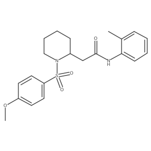 2-(1-((4-methoxyphenyl)sulfonyl)piperidin-2-yl)-N-(o-tolyl)acetamide结构式