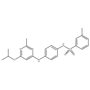 N-(4-((6-isopropoxy-2-methylpyrimidin-4-yl)amino)phenyl)-3-methylbenzenesulfonamide结构式