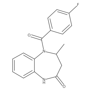 5-(4-fluorobenzoyl)-4-methyl-1,3,4,5-tetrahydro-2H-1,5-benzodiazepin-2-one Structure