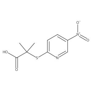 2-Methyl-2-[(5-nitro-2-pyridinyl)sulfanyl]-propanoic acid结构式