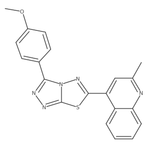 4-[3-(4-Methoxyphenyl)[1,2,4]triazolo[3,4-b][1,3,4]thiadiazol-6-yl]-2-methylquinoline结构式