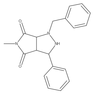 1-benzyl-5-methyl-3-phenyltetrahydropyrrolo[3,4-c]pyrazole-4,6(1H,5H)-dione结构式
