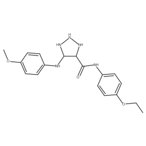N-(4-ethoxyphenyl)-5-(4-methoxyanilino)triazolidine-4-carboxamide结构式