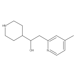 2-(4-Methylpyridin-2-yl)-1-piperidin-4-ylethanol Structure