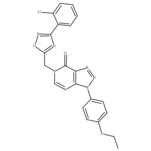 6-{[3-(2-chlorophenyl)-1,2,4-oxadiazol-5-yl]methyl}-3-(4-ethoxyphenyl)-3H,6H,7H-[1,2,3]triazolo[4,5-d]pyrimidin-7-one结构式