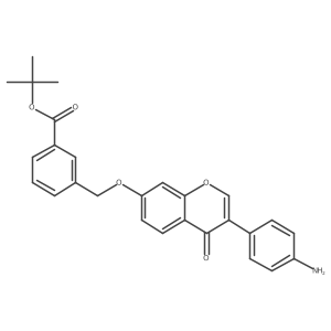 1,1-Dimethylethyl 3-[[[3-(4-aminophenyl)-4-oxo-4H-1-benzopyran-7-yl]oxy]methyl]benzoate结构式