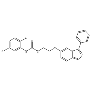 1-(2,5-Dichlorophenyl)-3-[2-({3-phenyl-[1,2,4]triazolo[4,3-b]pyridazin-6-yl}oxy)ethyl]urea Structure