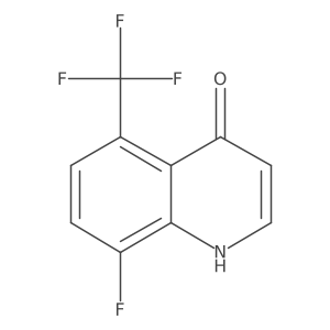 8-Fluoro-5-(trifluoromethyl)quinolin-4-ol结构式