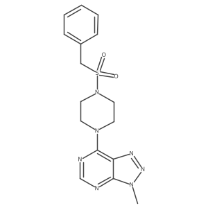 1-{3-methyl-3H-[1,2,3]triazolo[4,5-d]pyrimidin-7-yl}-4-phenylmethanesulfonylpiperazine Structure