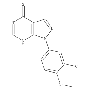 1-(3-Chloro-4-methoxyphenyl)-1H-pyrazolo[3,4-d]pyrimidine-4-thiol结构式