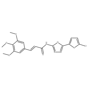 (E)-N-(5-(5-chlorothiophen-2-yl)-1,3,4-oxadiazol-2-yl)-3-(3,4,5-trimethoxyphenyl)acrylamide Structure