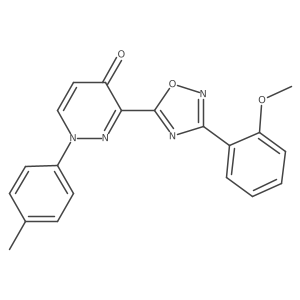 3-(3-(2-methoxyphenyl)-1,2,4-oxadiazol-5-yl)-1-(p-tolyl)pyridazin-4(1H)-one结构式
