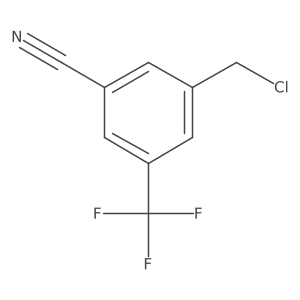 3-(Chloromethyl)-5-(trifluoromethyl)benzonitrile结构式