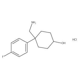 4-(Aminomethyl)-4-(4-fluorophenyl)cyclohexanol hydrochloride结构式