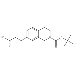 3-[2-[(2-methylpropan-2-yl)oxycarbonyl]-3,4-dihydro-1H-isoquinolin-7-yl]propanoic acid结构式