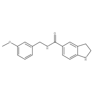 1h-Indole-5-carboxamide,2,3-dihydro-n-[(3-methoxyphenyl)methyl]- Structure