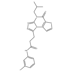 N-(3-fluorophenyl)-3-(4-isobutyl-5-oxo-4,5-dihydrothieno[2,3-e][1,2,4]triazolo[4,3-a]pyrimidin-1-yl)propanamide结构式
