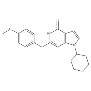 6-(4-Methoxybenzyl)-1-(tetrahydro-2H-pyran-4-yl)-1,5-dihydro-4H-pyrazolo[3,4-d]pyrimidin-4-one Structure
