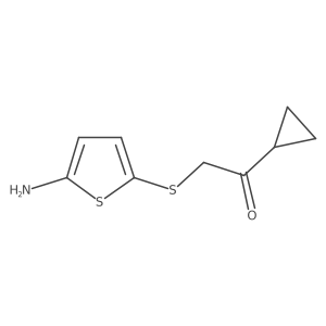 2-[(5-Aminothiophen-2-yl)sulfanyl]-1-cyclopropylethanone Structure