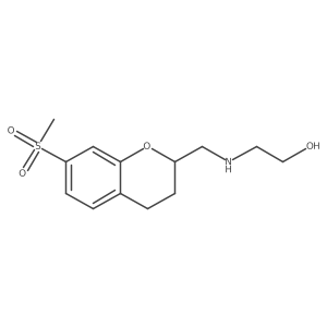 2-({[7-(Methylsulfonyl)-3,4-dihydro-2H-chromen-2-YL]methyl}amino)ethanol Structure
