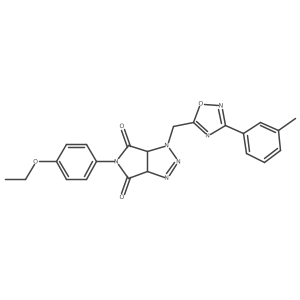 5-(4-ethoxyphenyl)-1-((3-(m-tolyl)-1,2,4-oxadiazol-5-yl)methyl)-1,6a-dihydropyrrolo[3,4-d][1,2,3]triazole-4,6(3aH,5H)-dione Structure