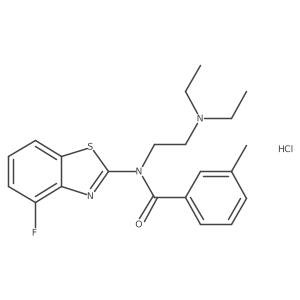 N-(2-(diethylamino)ethyl)-N-(4-fluorobenzo[d]thiazol-2-yl)-3-methylbenzamide hydrochloride结构式
