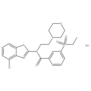 N-(4-chlorobenzo[d]thiazol-2-yl)-3-(ethylsulfonyl)-N-(2-morpholinoethyl)benzamide hydrochloride结构式