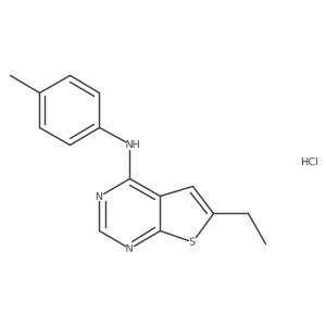 6-ethyl-N-(p-tolyl)thieno[2,3-d]pyrimidin-4-amine hydrochloride Structure