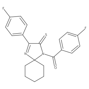 1-(4-Fluorobenzoyl)-3-(4-fluorophenyl)-1,4-diazaspiro[4.5]dec-3-ene-2-thione Structure