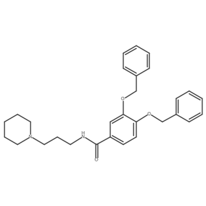 3,4-bis(phenylmethoxy)-N-(3-piperidin-1-ylpropyl)benzamide Structure