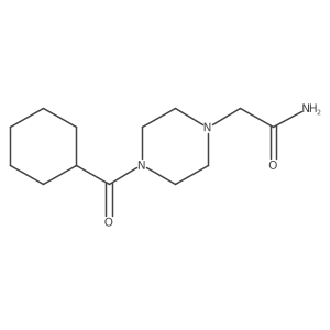 4-(Cyclohexylcarbonyl)-1-piperazineacetamide Structure