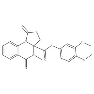 N-(3,4-dimethoxyphenyl)-4-methyl-1,5-dioxo-2,3,4,5-tetrahydropyrrolo[1,2-a]quinazoline-3a(1H)-carboxamide结构式