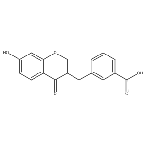 3-[(3,4-Dihydro-7-hydroxy-4-oxo-2H-1-benzopyran-3-yl)methyl]benzoic acid Structure
