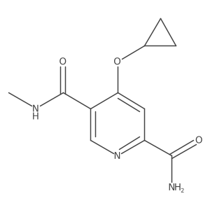 4-Cyclopropoxy-N5-methylpyridine-2,5-dicarboxamide结构式