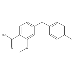 2-Methoxy-4-[(4-methylphenyl)methyl]benzoic acid结构式