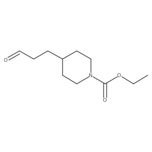 Ethyl 4-(3-oxopropyl)-1-piperidinecarboxylate结构式
