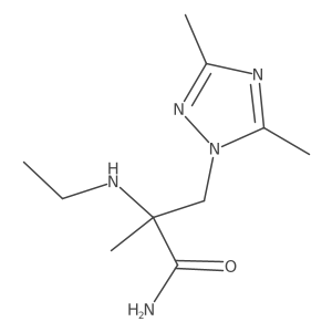 3-(dimethyl-1H-1,2,4-triazol-1-yl)-2-(ethylamino)-2-methylpropanamide Structure
