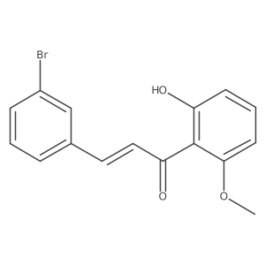 (E)-3-(3-Bromophenyl)-1-(2-hydroxy-6-methoxy-phenyl)prop-2-en-1-one结构式