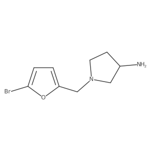 1-((5-Bromofuran-2-yl)methyl)pyrrolidin-3-amine结构式