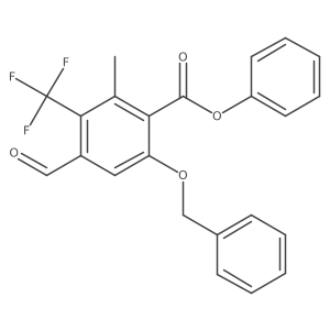 Phenyl 6-(benzyloxy)-4-formyl-2-methyl-3-(trifluoromethyl)benzoate结构式