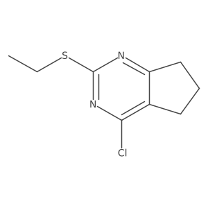 4-Chloro-2-(ethylthio)-6,7-dihydro-5h-cyclopenta[d]pyrimidine结构式