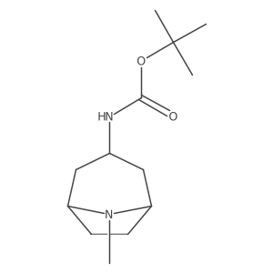 Tert-butyl (8-methyl-8-azabicyclo[3.2.1]octan-3-yl)carbamate结构式