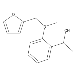 Benzenemethanol, 2-[(2-furanylmethyl)methylamino]-I+/--methyl-, (I+/-S)- Structure