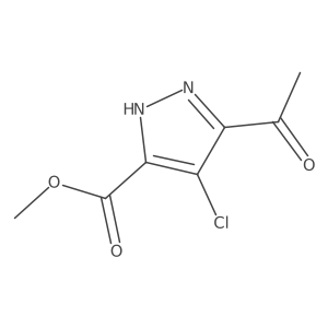 methyl 3-acetyl-4-chloro-1H-pyrazole-5-carboxylate Structure