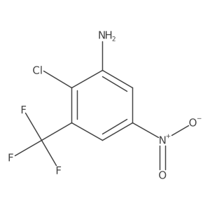 2-Chloro-5-nitro-3-(trifluoromethyl)aniline结构式