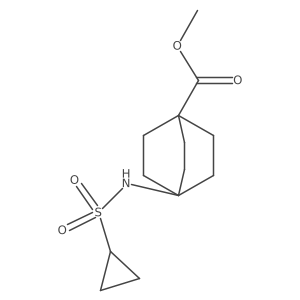Methyl 4-(cyclopropanesulfonamido)bicyclo[2.2.2]octane-1-carboxylate结构式